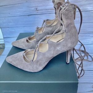 Vince Camuto | Barsha Taupe Strappy Lace Up Pump
